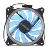 Color LED 12cm 3pin Computer Components Chassis Fan Computer Host Cooling Fan Silent Fan Cooling, with Power Connection Cable & Blue Light(Blue)