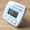 Kitchen Timer Digital Electronic Loud Alarm Magnetic Backing With Holder for Cooking Baking Sports Games Office(White)