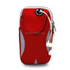 Multi-functional Sports Armband Waterproof Phone Bag for 5 Inch Screen Phone, Size: M(Red + Grey)