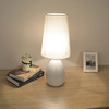 220V 7W Ziye Hardware Decorative Lamp Warm Light Night Table Lamp for Bedroom Living Room Table(White)