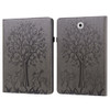 For Samsung Galaxy Tab S2 9.7 Tree & Deer Pattern Pressed Printing Horizontal Flip PU Leather Case with Holder & Card Slots(Grey)