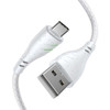 JOYROOM S-1230M6 Lightning Skystar Series USB to Micro USB 2.4A Nylon Braid Data Cable, Length: 1.2m(White)