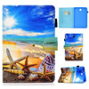 For Samsung Galaxy Tab A 8.0 / T350 Colored Drawing Stitching Horizontal Flip Leather Case with Holder & Card Slots & Sleep / Wake-up Function(Blue Sky Starfish)