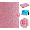 For Samsung Galaxy Tab A 8.0 T350 Love Buckle Glitter Horizontal Flip Leather Case with Holder & Card Slots(Pink)