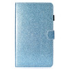 For Galaxy Tab A 7.0 (2016) T280 Varnish Glitter Powder Horizontal Flip Leather Case with Holder & Card Slot(Blue)