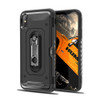 Shockproof PC + TPU Case for iPhone XS Max, with Holder(Black)