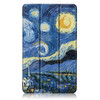 Starry Sky Pattern Colored Drawing Horizontal Flip Leather Case for Amazon New Fire 7 2019, with Three-folding Holder