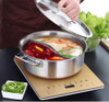 Stainless Steel Extra Thick Hot Pot Thickened Bottom Grid Pot(Diameter : 32cm)
