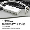 VONETS VAP11AC 5G / 2.4G Mini Wireless Bridge 300Mbps + 900Mbps WiFi Repeater, Support Video Surveillance & Control (White)