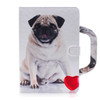For Galaxy Tab S6 T860 / T865 3D Colored Drawing Horizontal Flip Leather Case with Holder & Card Slot & Wallet & Handle(Pug)