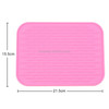 2 PCS Thicken Colorful Silicone Insulation Mat European Anti-burning Pot Pad Table Waterproof  Phone Pad(Pink)