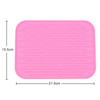 2 PCS Thicken Colorful Silicone Insulation Mat European Anti-burning Pot Pad Table Waterproof  Phone Pad(Pink)