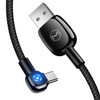 Mcdodo CA-5920 Woodpecker Series 90 Degree Auto Disconnect Type-C to USB Cable, Length: 1m(Black)