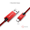 CaseMe 1.2m 5V 2.1A Cloth Weave 3D Aluminium Alloy Type-C to USB Data Sync Charging Cable for Samsung Galaxy S8 & S8 + / LG G6 / Huawei P10 & P10 Plus / Oneplus 5 and other Smartphones (Red)