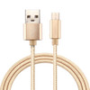 Knit Texture USB to USB-C / Type-C Data Sync Charging Cable, Cable Length: 1m, 3A Total Output, 2A Transfer Data, For Galaxy S8 & S8 + / LG G6 / Huawei P10 & P10 Plus / Oneplus 5 / Xiaomi Mi6 & Max 2 /and other Smartphones(Gold)