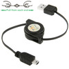 USB 1.1 to Mini 5 Pin USB Retractable Data & Charger Cable for Motorola V3 / Mobile Phone / MP3 / MP4 / Digital Camera / GPS, Length: 10cm (Can be Extended to 80cm), Black(Black)