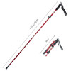TANERDD TR-D0001 Trekking Poles Aluminum Alloy Folding Outdoor Handrails Trekking Walking Sticks(Long Model (Red))