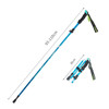 TANERDD TR-D0001 Trekking Poles Aluminum Alloy Folding Outdoor Handrails Trekking Walking Sticks(Short Model (Sky Blue))