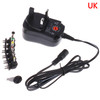 C5 3-12V 12W Adjustable Voltage Regulated Switch Power Supply Power Adapter Multifunction Charger With DC Tips(UK Plug)