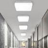 LED Ceiling Lamp Waterproof Moisture-Proof Dustproof Supply Light Bathroom Balcony Lamp, Power source: 330mm 36W(Square White Light)