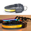 Medium and Large Dog Pet Solar + USB Charging LED Light Collar, Neck Circumference Size: L, 50-60cm(Yellow)