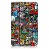 Graffiti Pattern Colored Drawing Horizontal Flip Leather Case for Amazon New Fire 7 2019, with Three-folding Holder