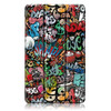 Graffiti Pattern Colored Drawing Horizontal Flip Leather Case for Amazon New Fire 7 2019, with Three-folding Holder