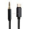 1m Weave Style Type-C Male to 3.5mm Male Audio Cable, For Galaxy S8 & S8 + / LG G6 / Huawei P10 & P10 Plus and other Smartphones(Black)