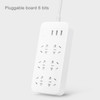 Original Xiaomi Mijia Smart 6 New Chinese Standard Sockets 5V/2.1A 3-USB Ports Power Strip Patch Board Plug Board Basic Edition with Circular Indicator Light(White)