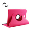 Litchi Texture 360 Degree Rotating Leather Case with Holder for Galaxy Tab A 8.0 / T350 / T355C(Magenta)