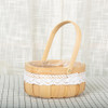 2 PCS Wood Chip Floral Arrangement Flower Basket, Style: Oval