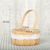 2 PCS Wood Chip Floral Arrangement Flower Basket, Style: Oval