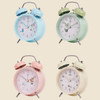 Student Cute Style Bell Alarm Clock Bedside Mute Clock With Light Specification： Y36 4 Inch (Blue)