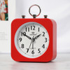 2 PCS Lazy Silent Small Alarm Clock Office Home Desktop Clock(Red)