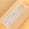 Multifunctional Stainless Steel Hollow Diary Template Ruler, Size:13.8×6.8cm(Style 2)