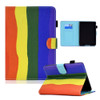 For Amazon Kindle Paperwhite 4 / 3 / 2 / 1 Colored Drawing Horizontal Flip Leather Case with Holder & Card Slots & Sleep / Wake-up Function(Rainbow)