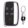 Electroplating TPU Single-shell Car Key Case with Key Ring for LAND ROVER Aurora / Discover God / Range Rover & JAGUAR (Black)