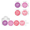 2 Sets Love Thank You Gilding Stamping Sticker(Pink)