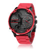 CAGARNY 6830 Fashion Waterproof Quartz Watch with TPE Wristband(Red Black)