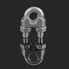 2 PCS Stainless Steel Clip U-shaped Wire Rope Card Head Rope Wire Rope Rolling Head Buckle, Specification:M2