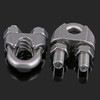 2 PCS Stainless Steel Clip U-shaped Wire Rope Card Head Rope Wire Rope Rolling Head Buckle, Specification:M4