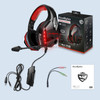 Soulbytes S11 USB + 3.5mm 4 Pin Adjustable LED Light Gaming Headset with Mic (Red)