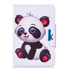 For 7 inch Tablet PC Universal Colored Drawing Horizontal Flip PU Leather Case with Holder & Card Slots(Panda)