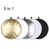 PULUZ 60cm 5 in 1 (Silver / Translucent / Gold / White / Black) Folding Photo Studio Reflector Board