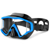 DM600 Silica Gel Diving Mask Swimming Goggles Diving Equipment for Adults (Black Blue)
