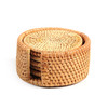 7 in 1 Handmade Bamboo Anti-scalding Round Cup Mat Set