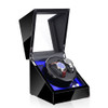 Watch Shaker Automatic Mechanical Watch Rotating Motor Winding Box, US / EU / UK Plug(All Black )