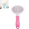 Pet Cat and Dog Hair Removal Beauty Modeling Comb Automatic Hair Loss Self-cleaning Needle Comb(Pink)