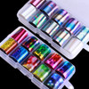 10 PCS DIY Holographic Nail Foil Set Transparent Nail Art Transfer Sticker, Random Delivery