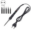 Metallic LCD Temperature Regulating Soldering Iron And Soldering Iron Tip Set Electric Soldering Iron Welding Tool(220V EU Plug Black Head Black )